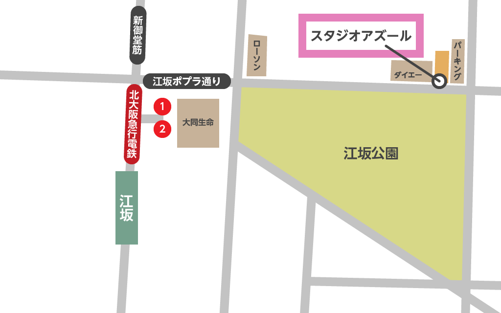 Avid Dance & Body Design 吹田のダンス教室の地図